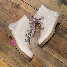 Load image into Gallery viewer, Patent Lace Up Booties 2
