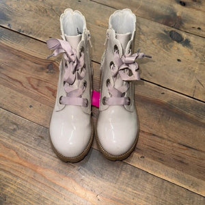 Patent Lace Up Booties 2