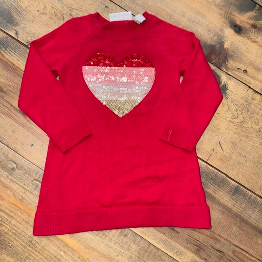 Sequin Heart Sweater Dress 18/24M