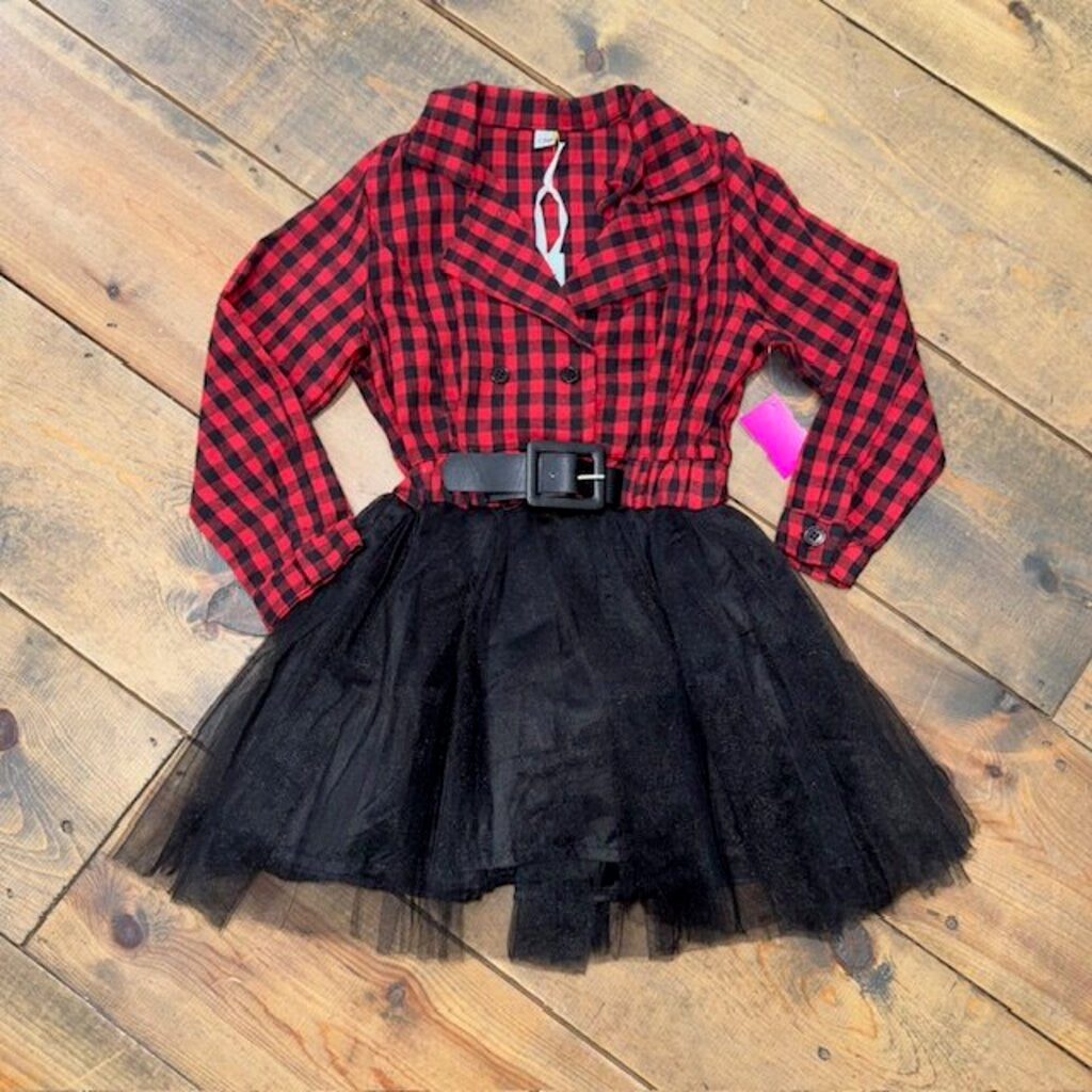 Plaid & Tulle Christmas Dress 5T