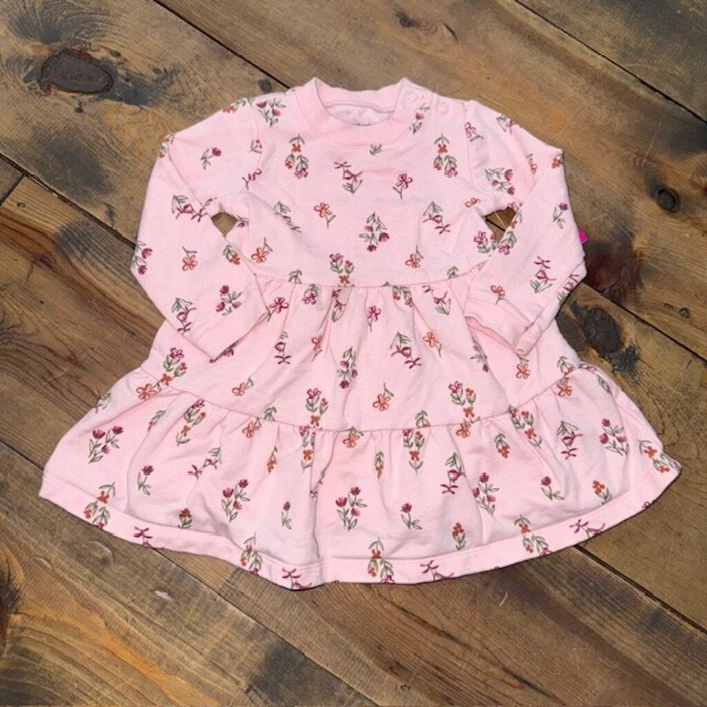 Long Sleeve Tiered Floral Dress 12M
