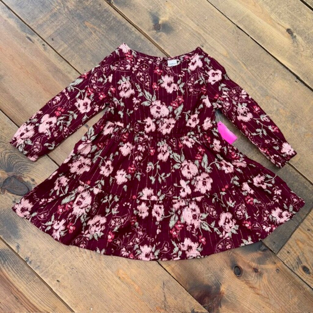 Long Sleeve Floral Dress 2T