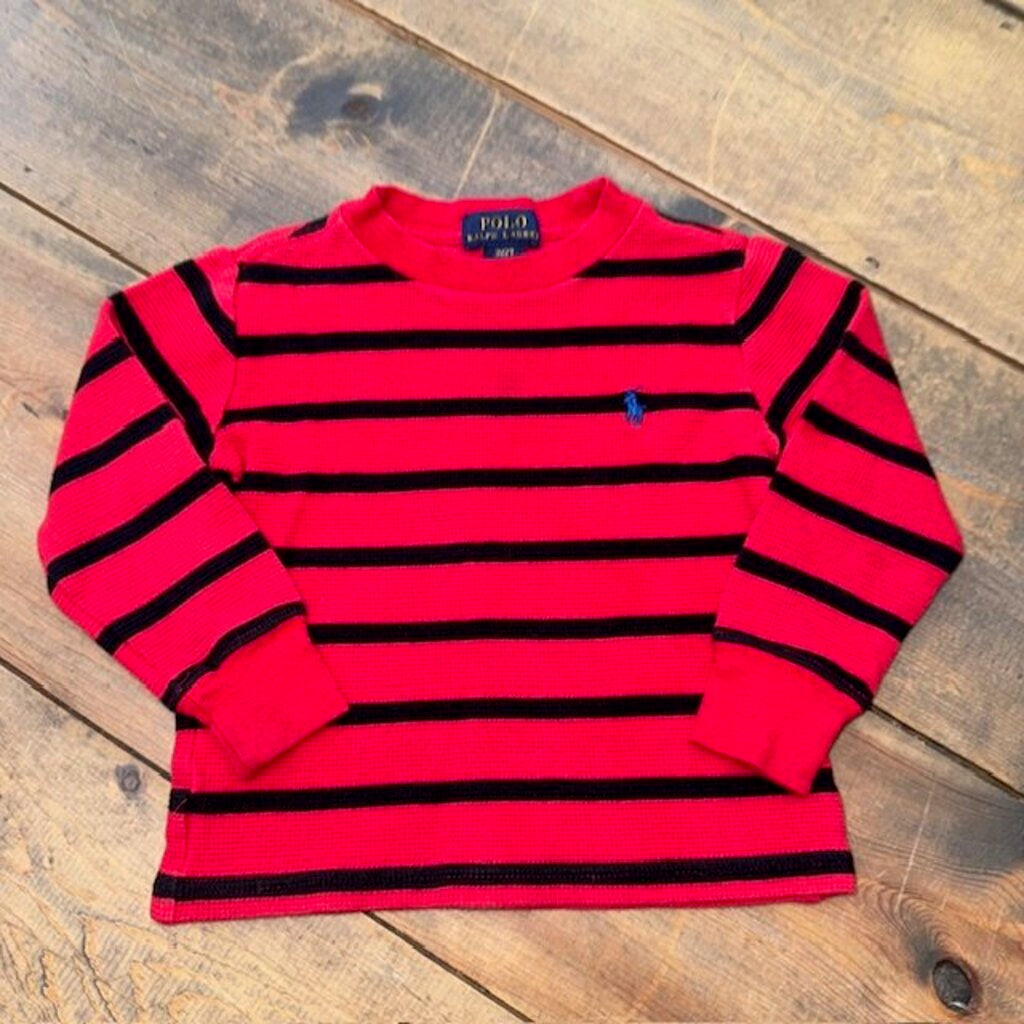 Waffle Knit Stripe Shirt 2T