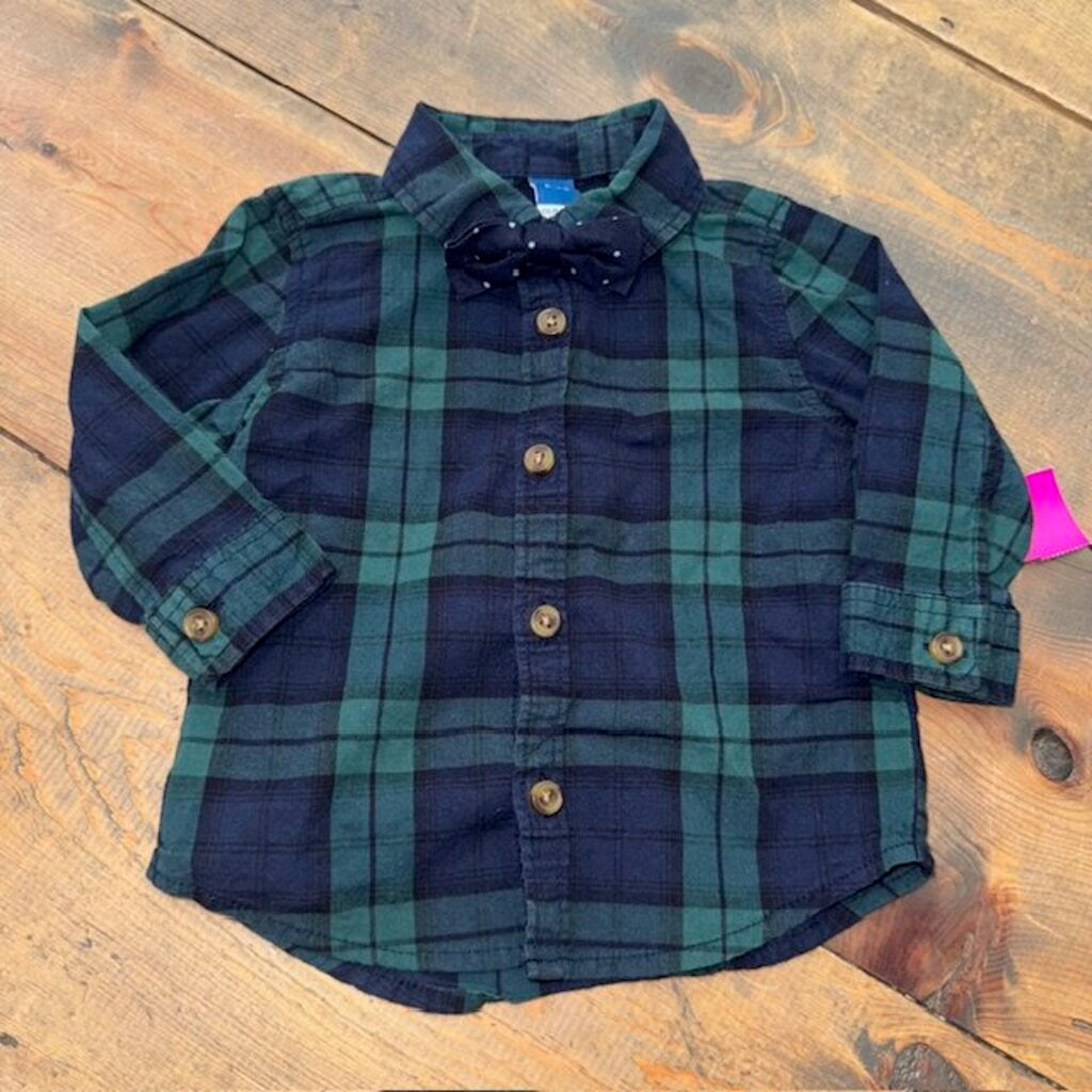 Plaid Button Up Dress Shirt 6/12M