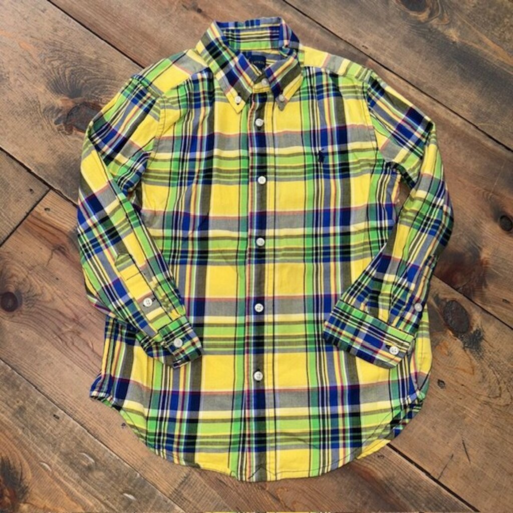 LS plaid button down 5T