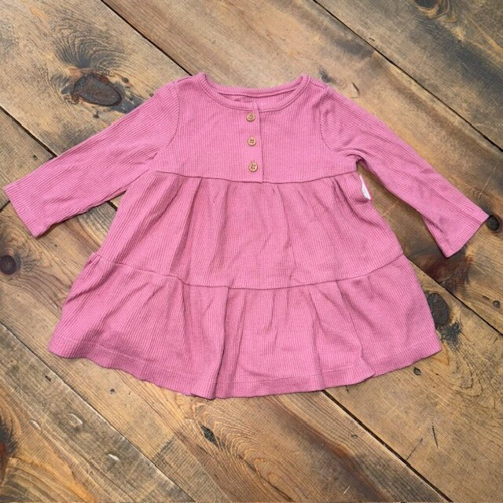 Tiered Waffle Knit Dress 9M