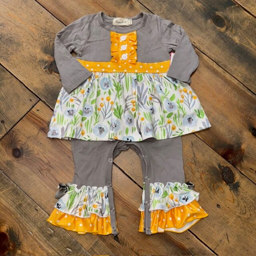 Floral Skirted Romper 6/12M