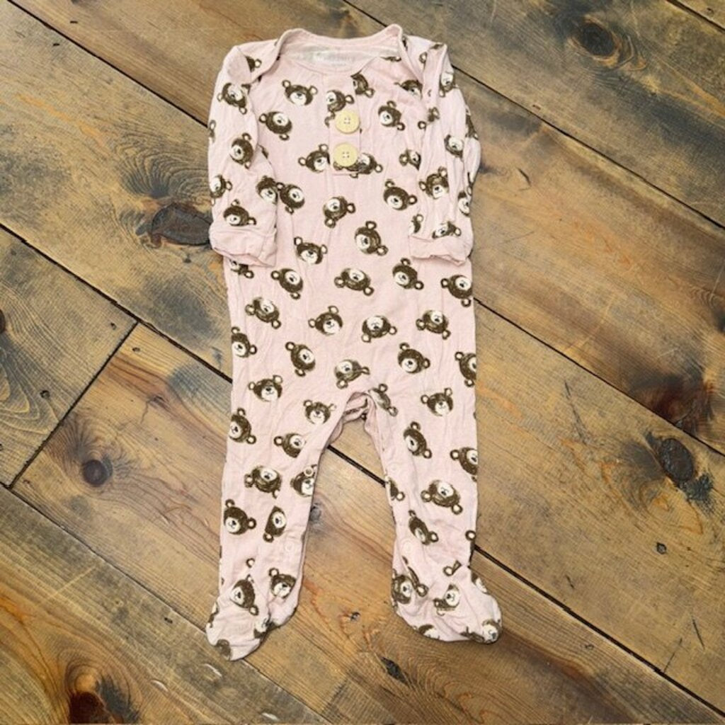 Bamboo Bear Henley Romper 6/9M
