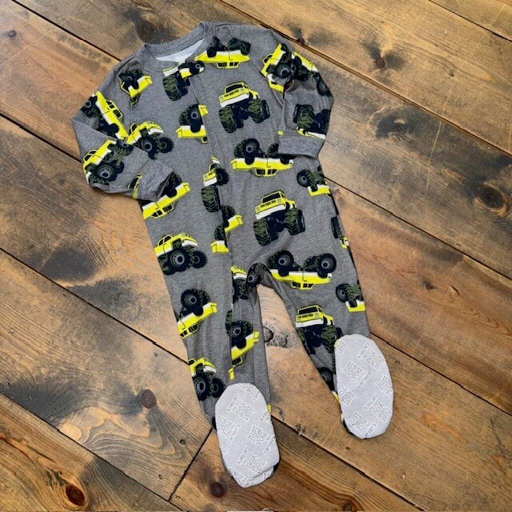 Monster Truck Footie Pajamas 2T