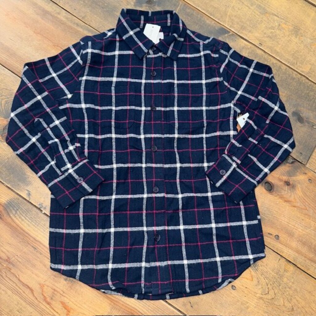 Plaid button down flannel NEW 6/7