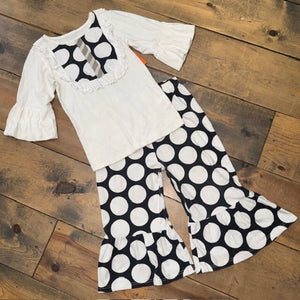 LS top and polka dot pants 8/9