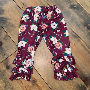 Floral ruffle pants 3T