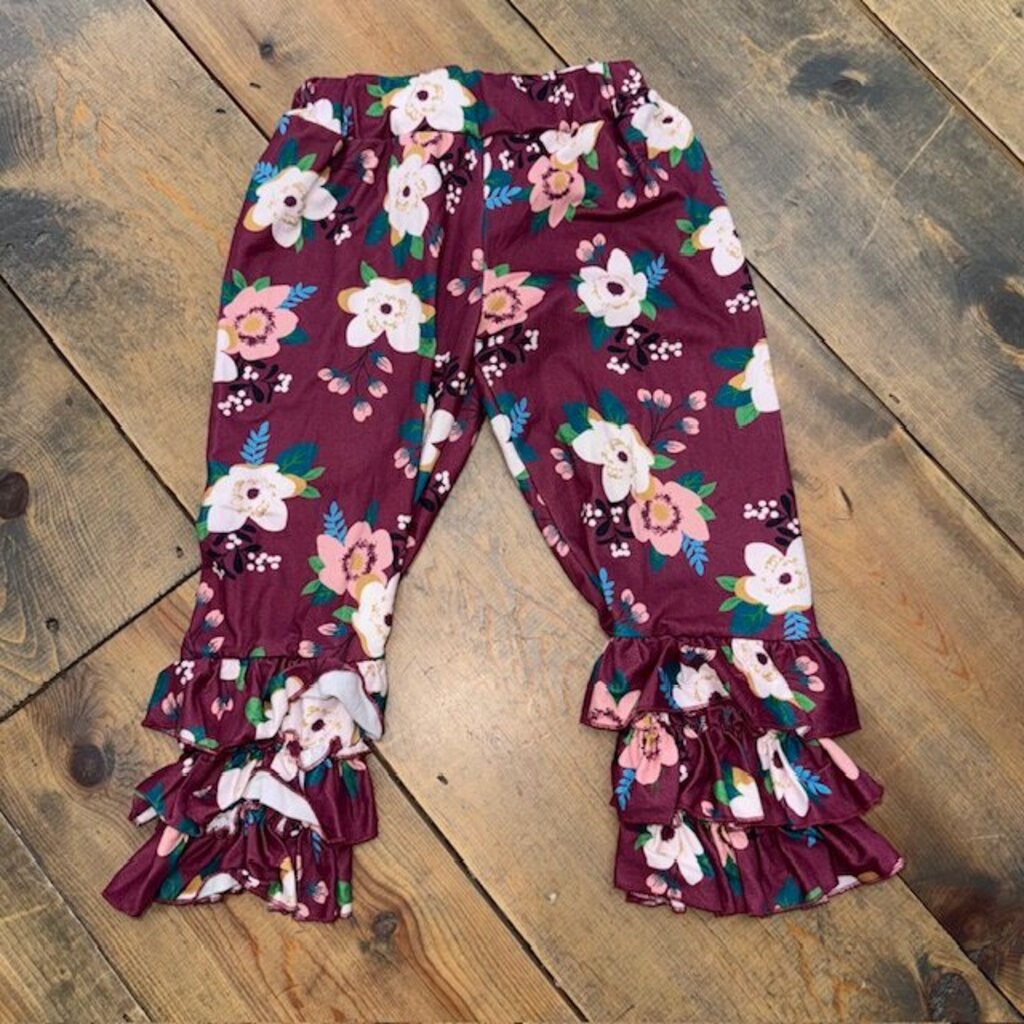 Floral ruffle pants 3T