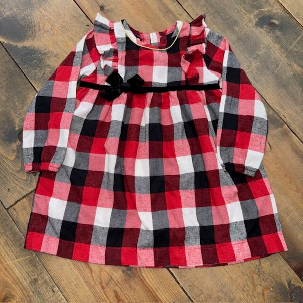 LS plaid dress 3T