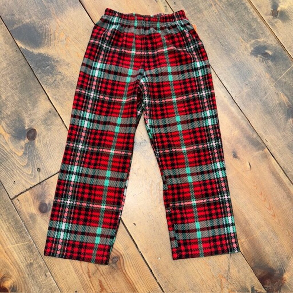 christmas Fleece plaid pants 4T