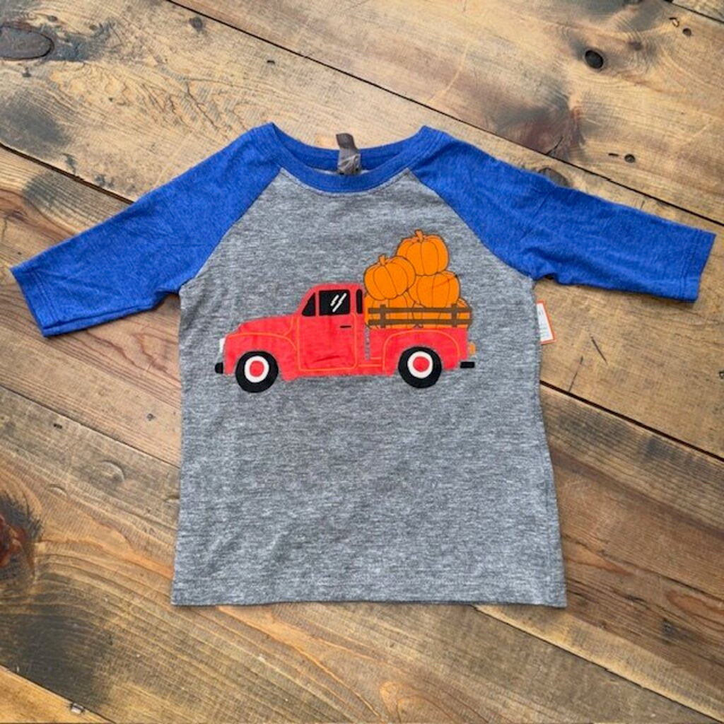 halloween pumpkin truck tee 2T