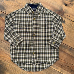 LS plaid button down 3T