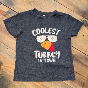 Thanksgiving Coolest Turkey in Town tee 4/5T