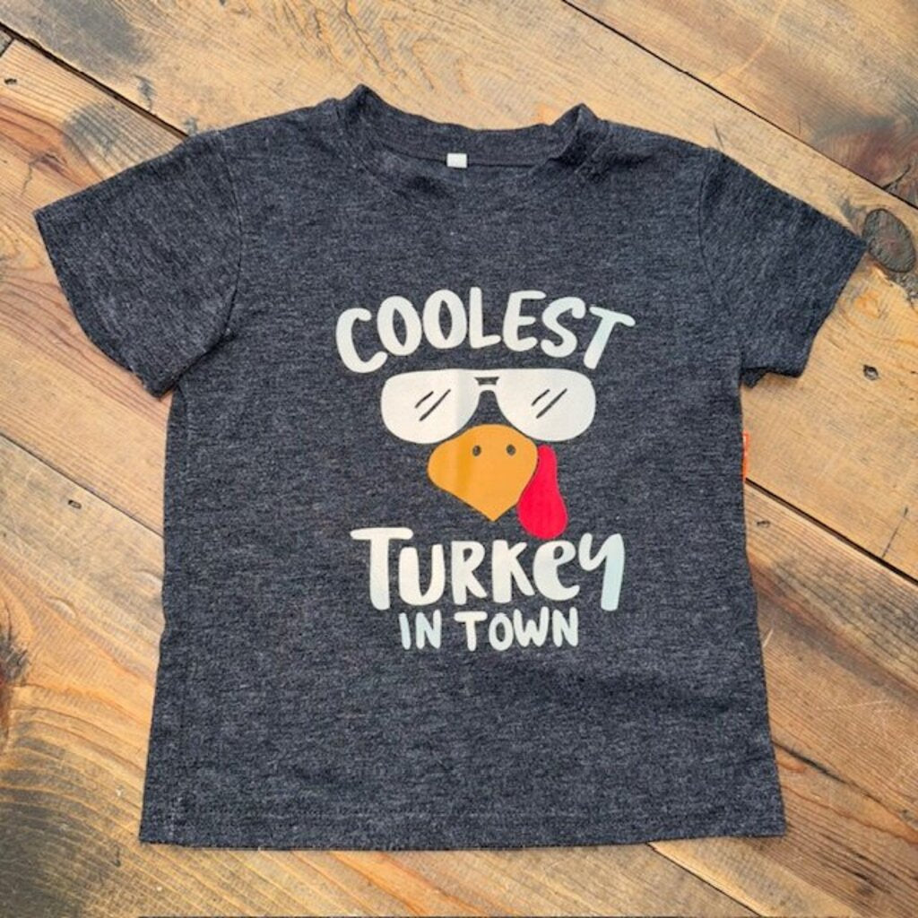 Thanksgiving Coolest Turkey in Town tee 4/5T