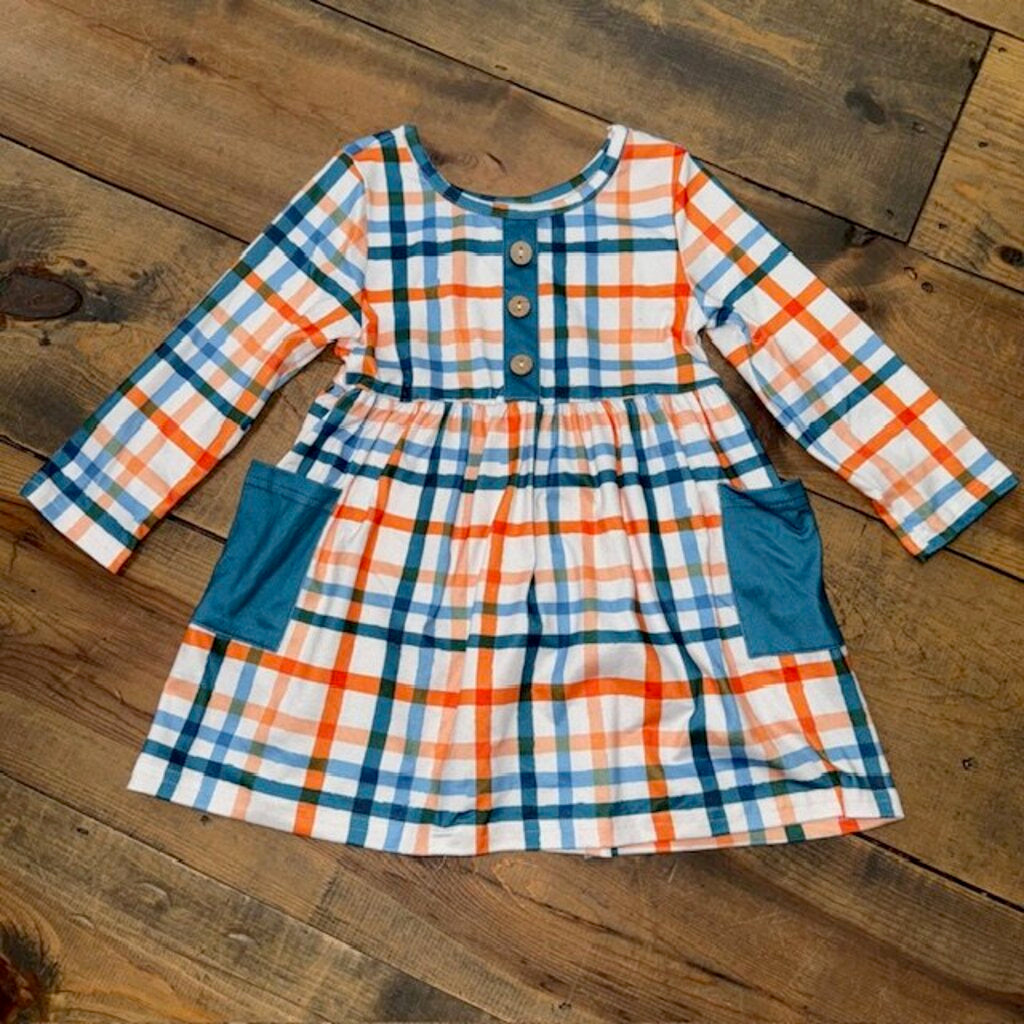 plaid pocket dress 2T