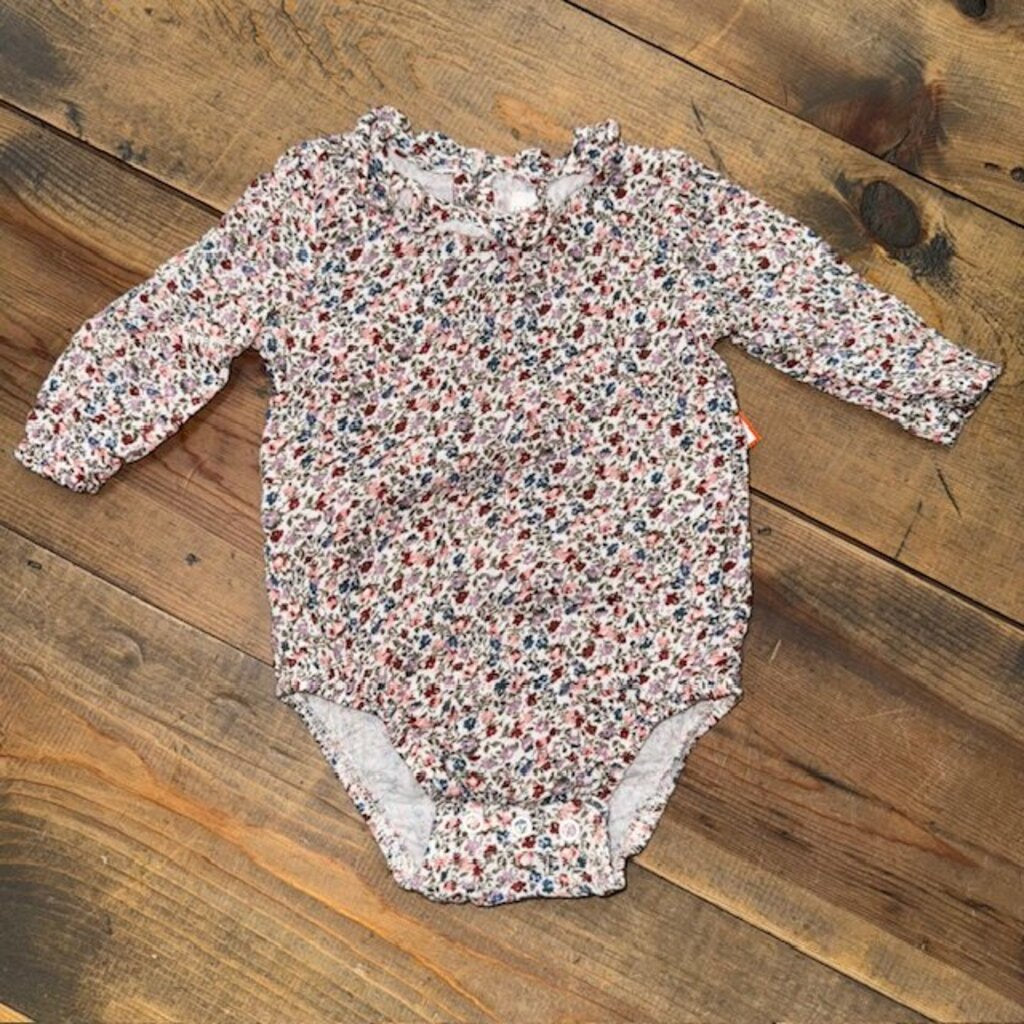 ruffle collar floral bodysuit 3M