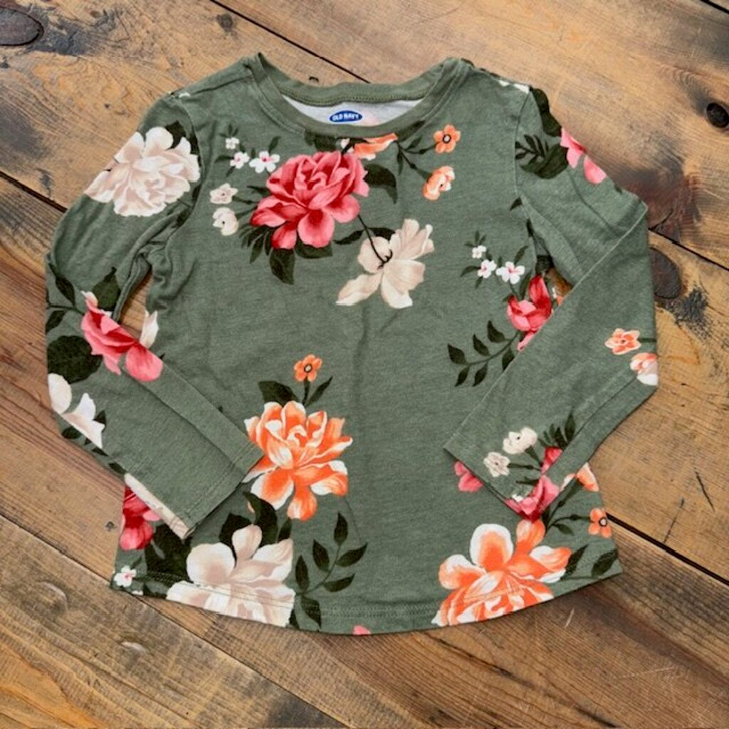 long sleeve floral tee 3T