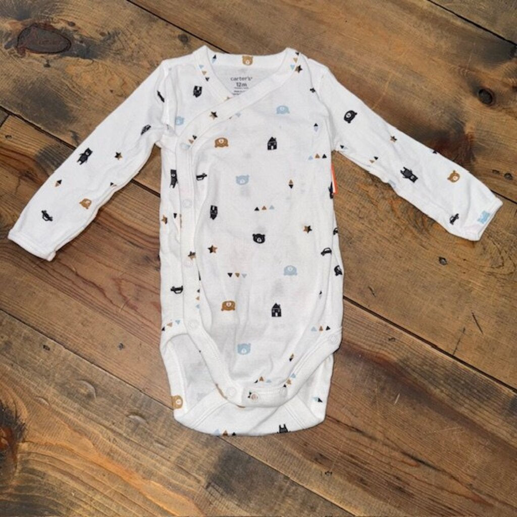 long sleeve wrap bear bodysuit 12M