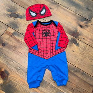 Spiderman romper with hat 0/3M