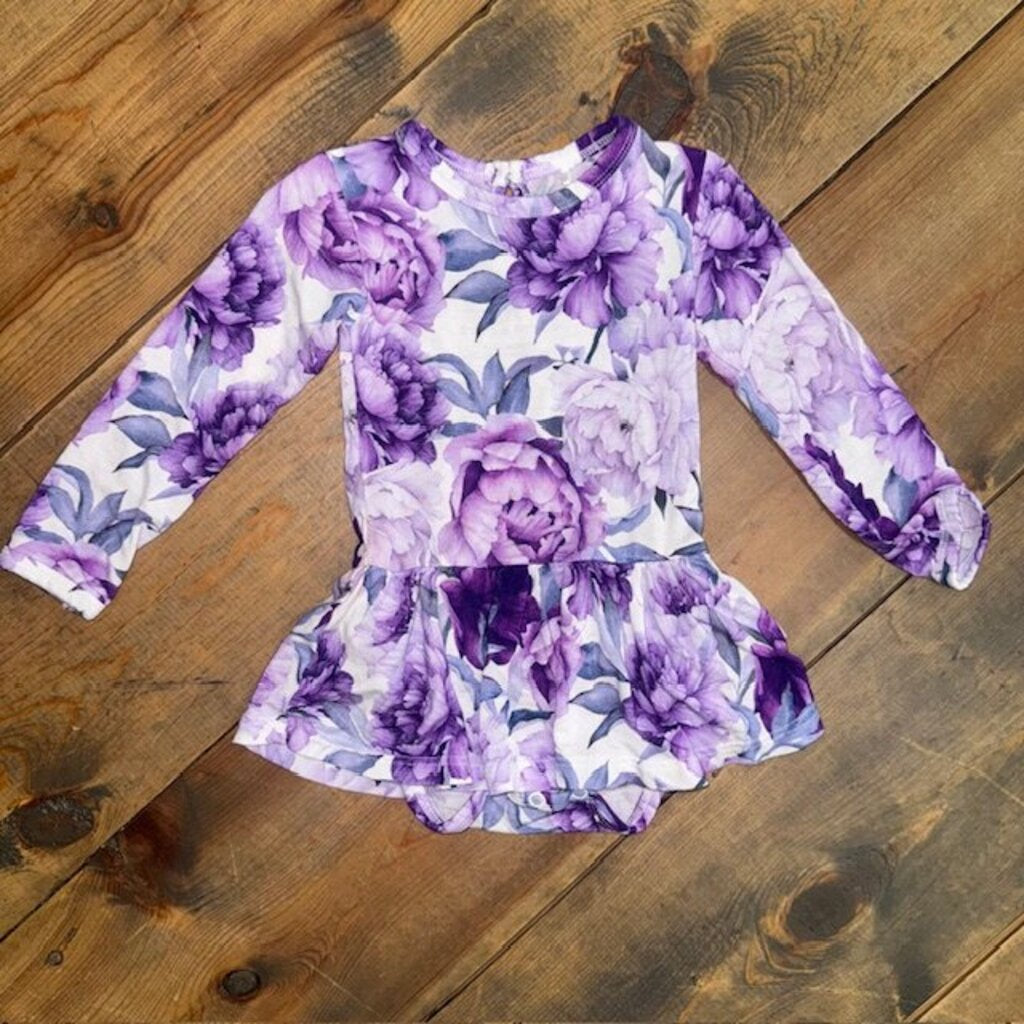 Bamboo Long Sleeve Bodysuit Twirl Dress 6/12M