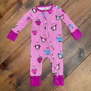 Bamboo Snow Penguin Convertible Sleeper 6/9M