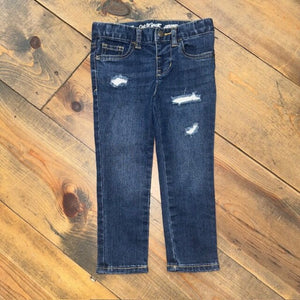 Distressed Skinny with Floral Patch 3T