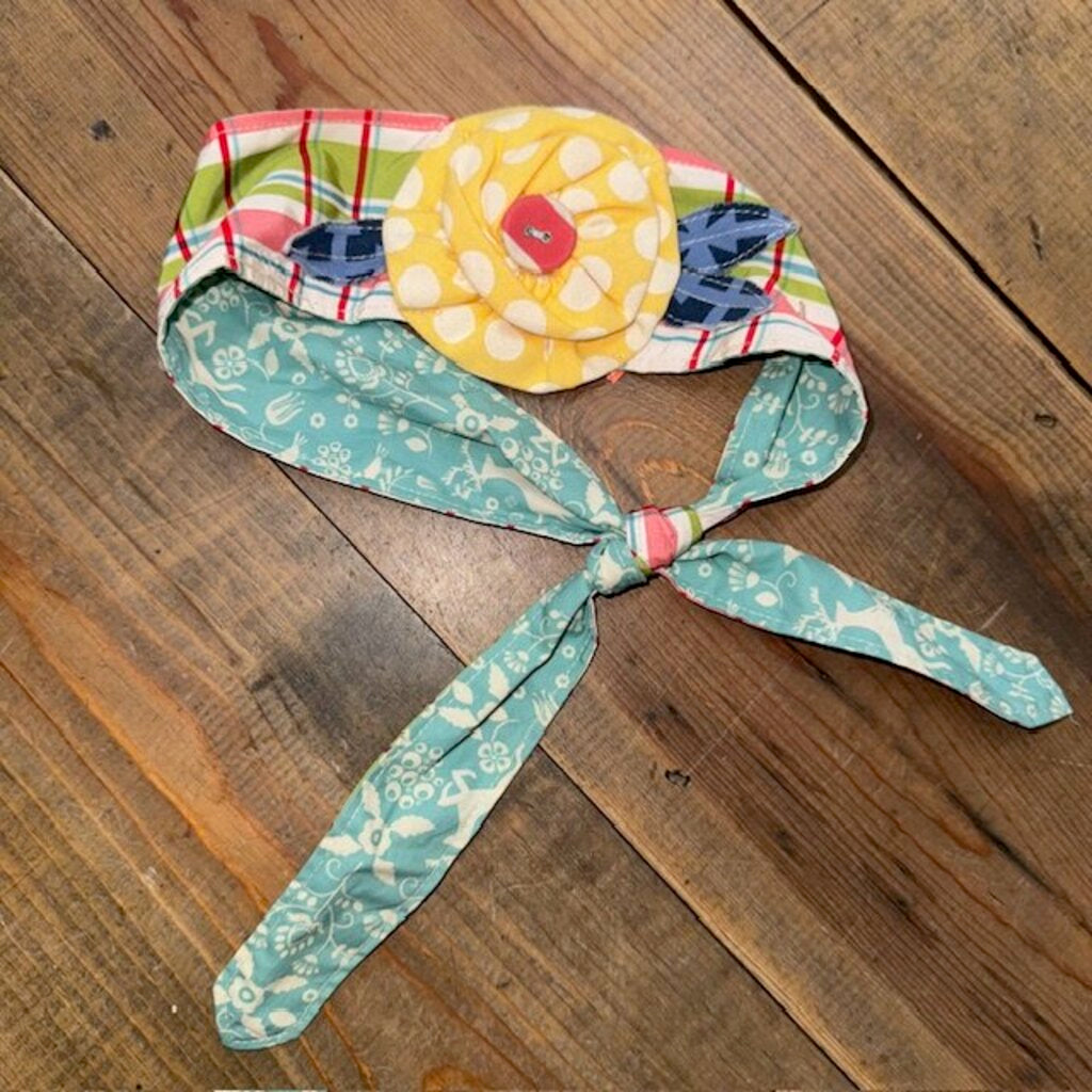 Flower plaid headband - ONE SIZE