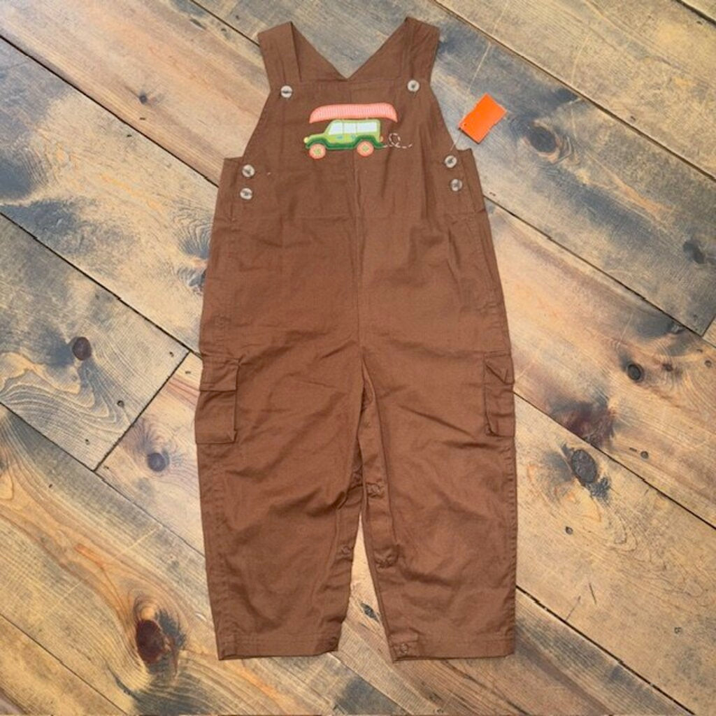 Embroidered Canoe Camper Overalls Jon-Jon 3T
