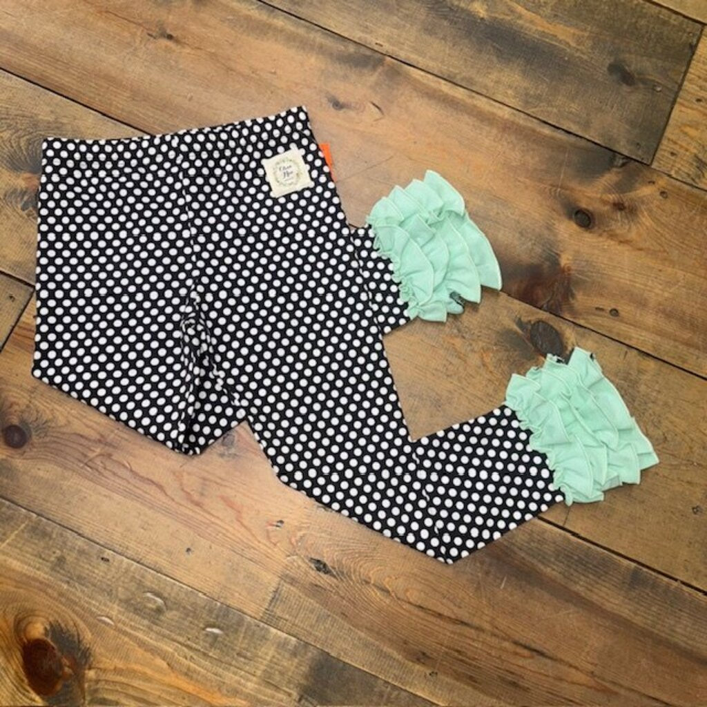 Polka Dot Ruffle Leggings 7/8