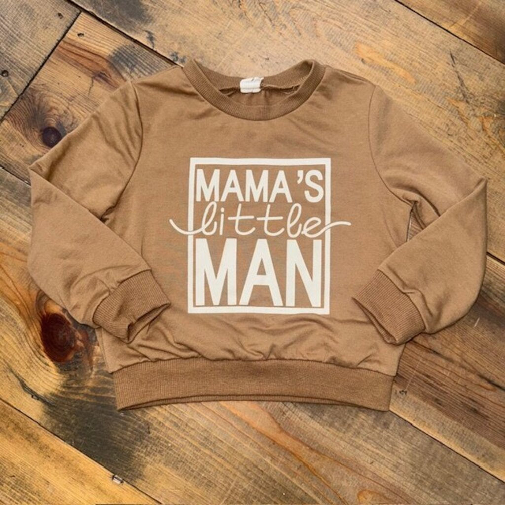 Mama's Little Man Sweatshirt 12/18M