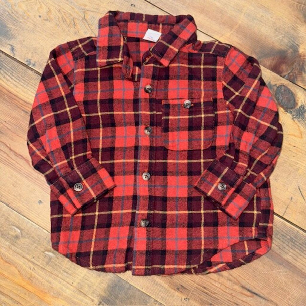 Flannel Button Up Shirt 12/18M