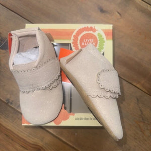 Shimmer Suede Leather Fleur Shoes 18/24M