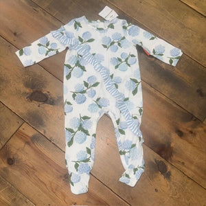 NEW Hydrangea Footed Romper 6/9M