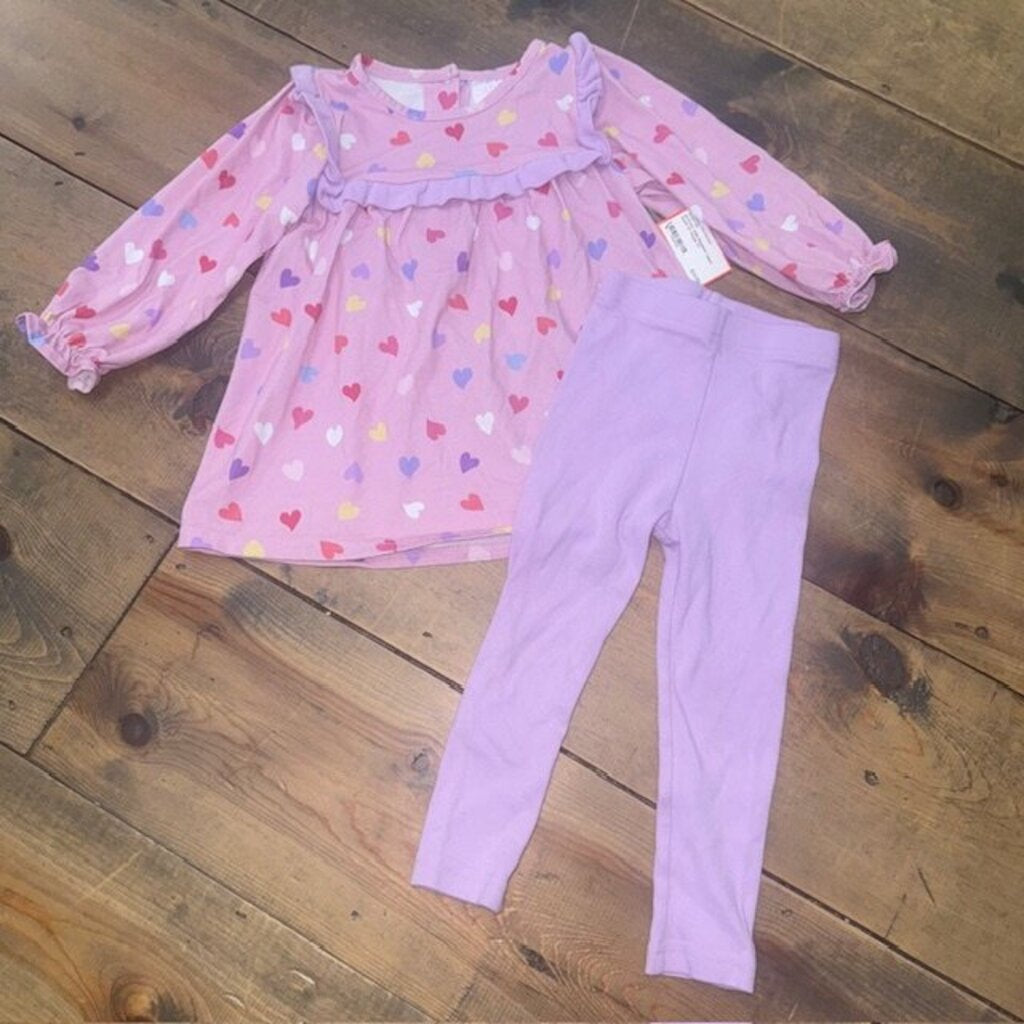 Bamboo Heart Outfit 2T