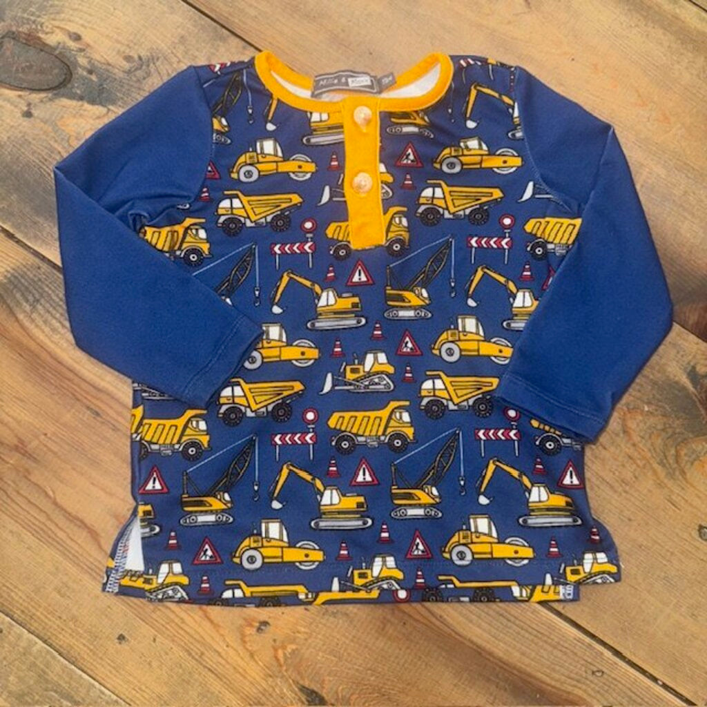 Construction Button Henley Top