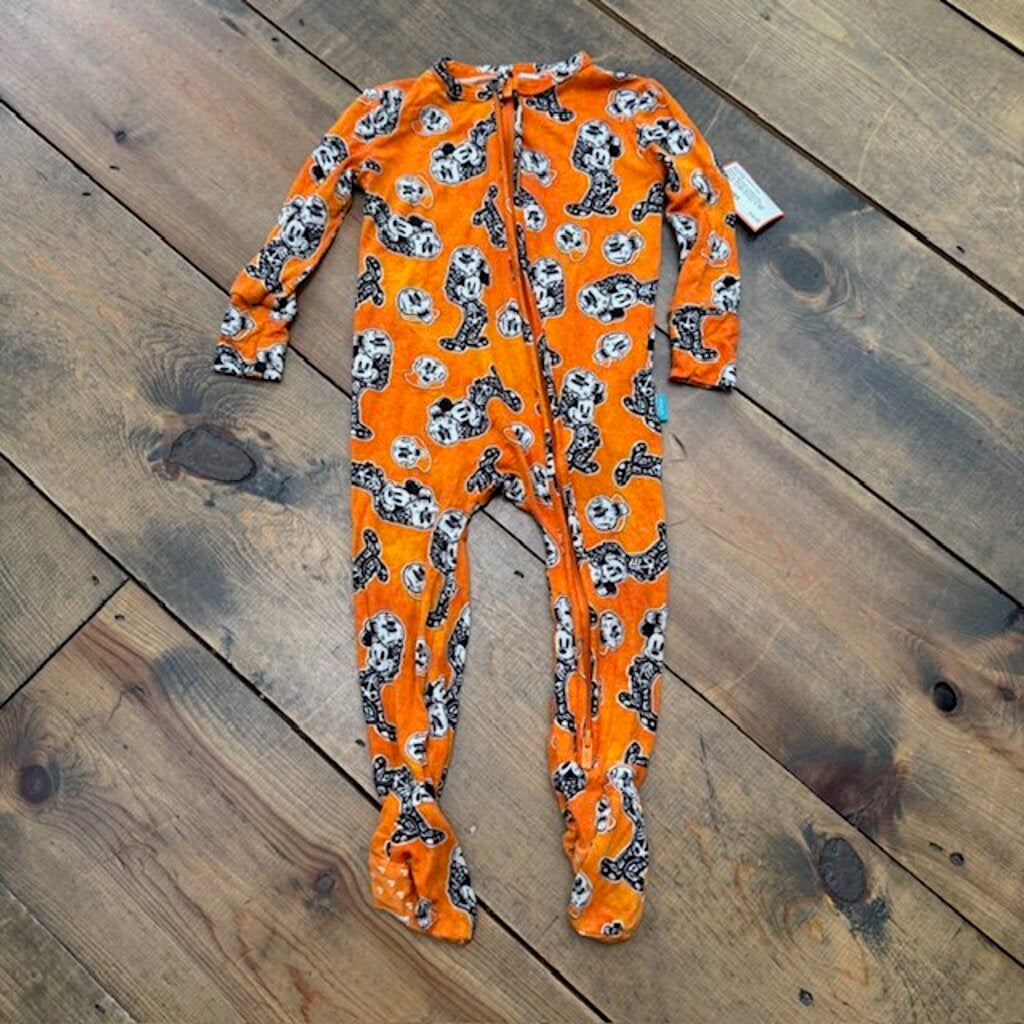 Halloween Mickey Mouse Bamboo Footie Sleeper 12/18M