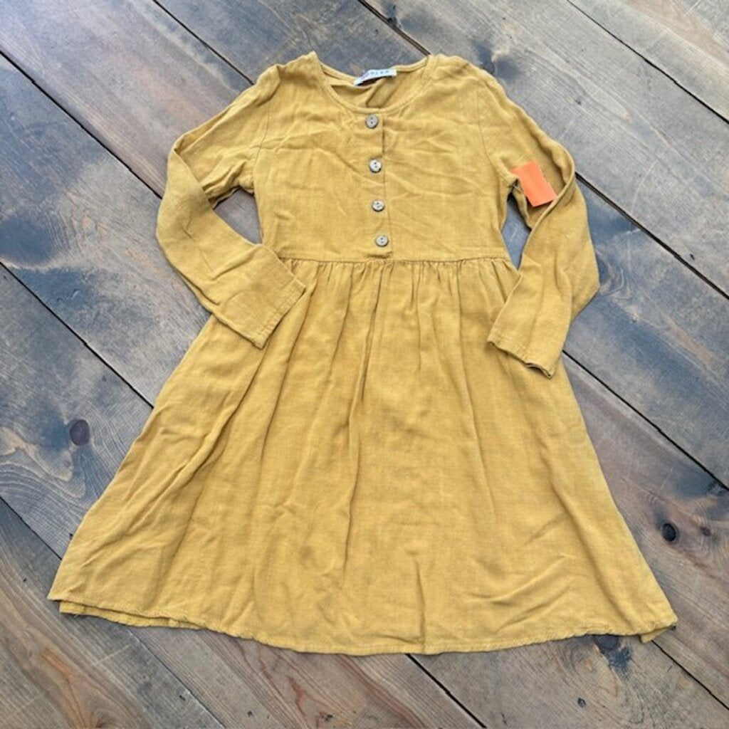 Linen-Like Button Dress 9/10