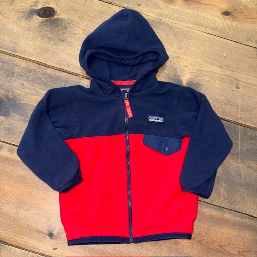 Hooded fleece zip up jacket 12/18M