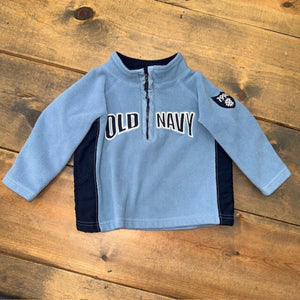fleece zip pullover 12/18M