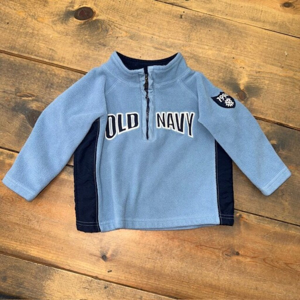 fleece zip pullover 12/18M