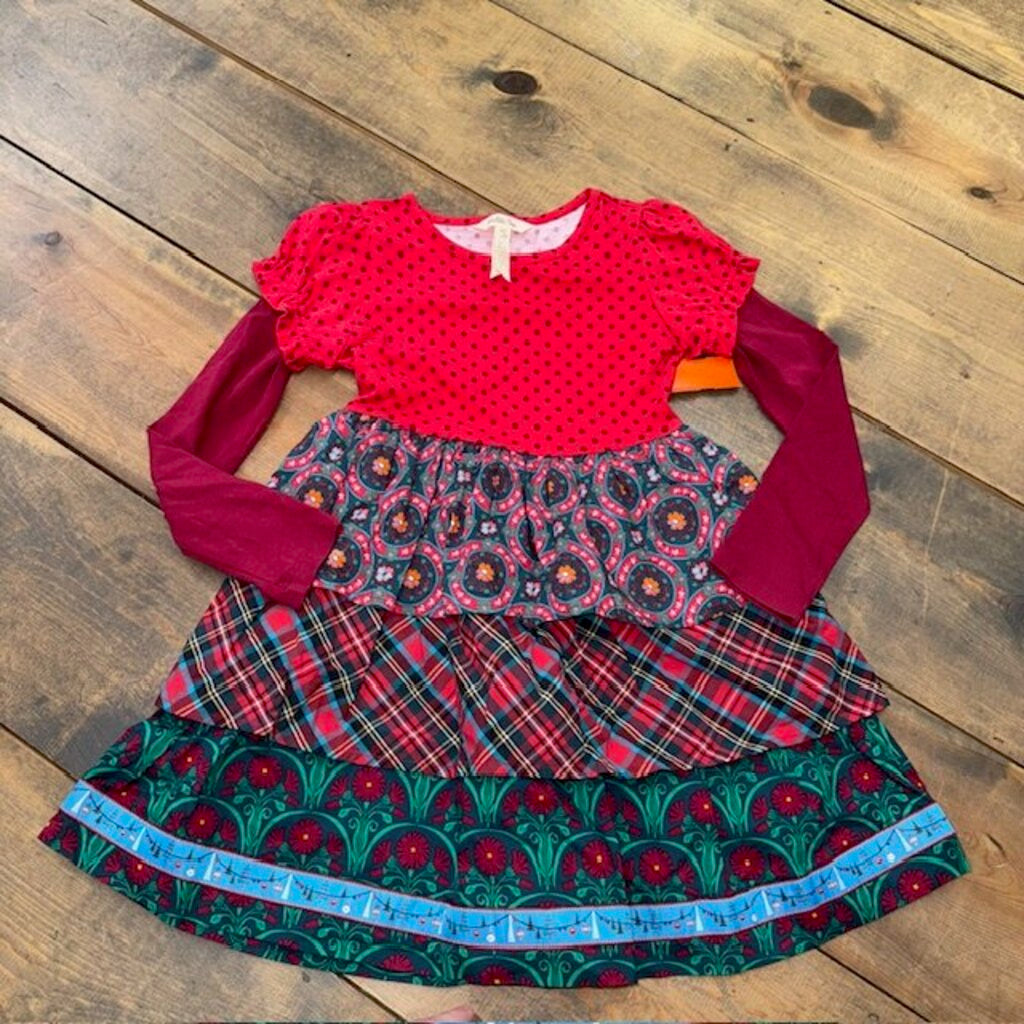 LS Christmas Tiered Ruffle Dress 6