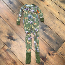 Load image into Gallery viewer, bamboo Zoo animals convertible footie 2T
