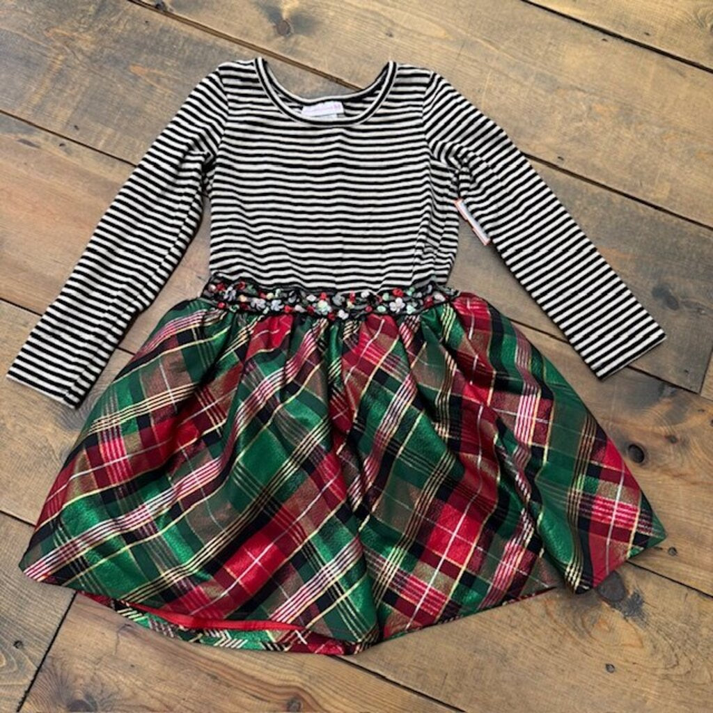 LS striped christmas dress