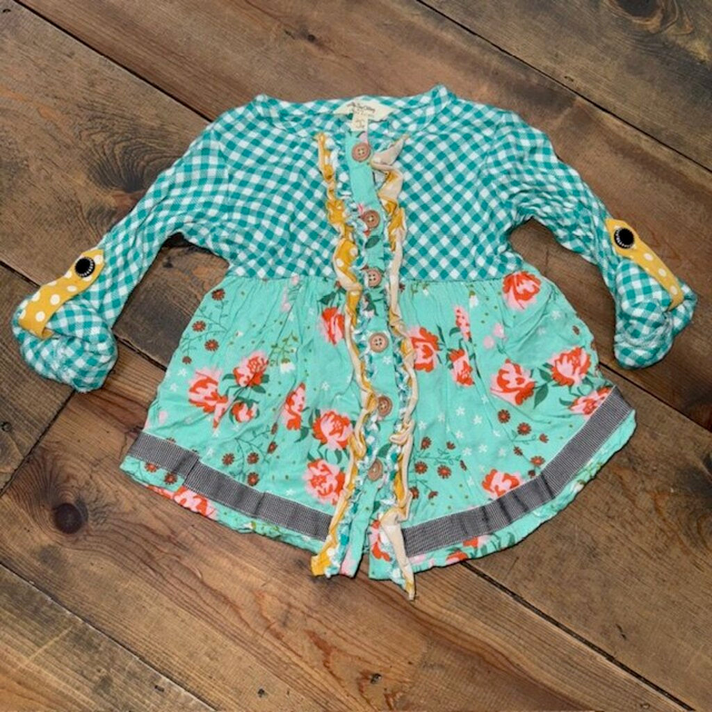 joanna gaines gingham tunic 2T