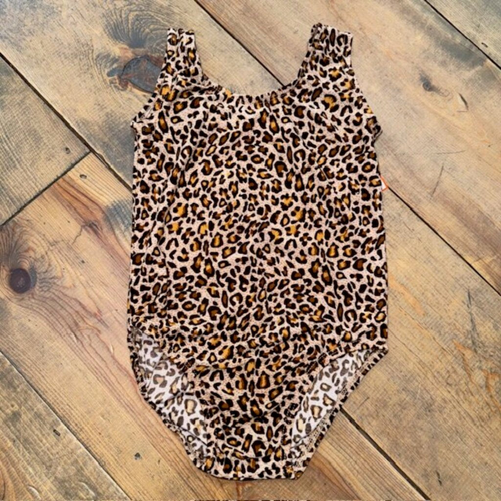 cheetah print leotard 2/4T